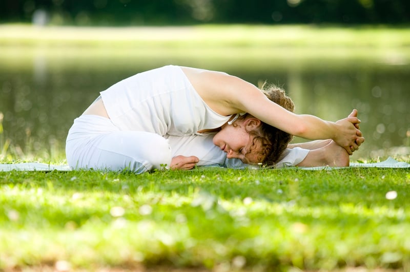 Woman doing yoga in nature